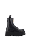 R13 Black Double Stack Boots In Black