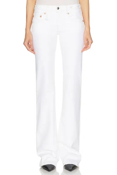 R13 Boy Flare In White