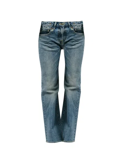 R13 Boy Flare Jeans In Blue