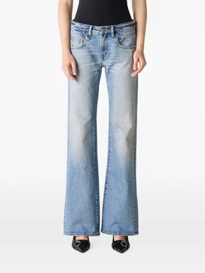 R13 Boy Flare Jeans In Blue