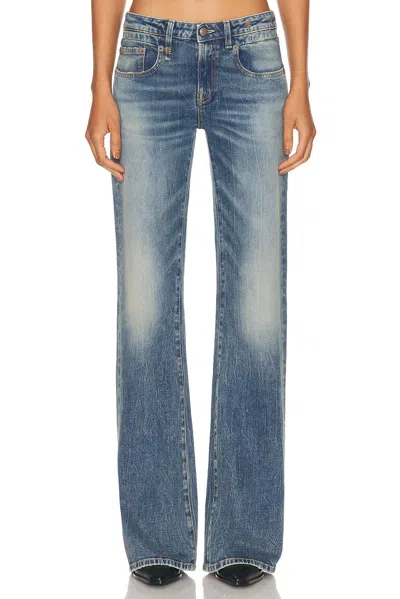 R13 Boy Straight Cropped Jeans In Kelly Stretch