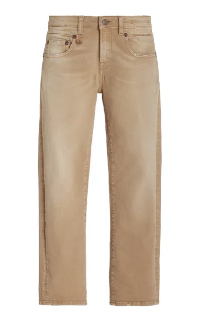 R13 Boy Rigid Low-rise Straight-leg Cropped Jeans In Neutral