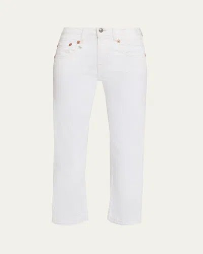 R13 Boy Straight Ankle Jeans In White