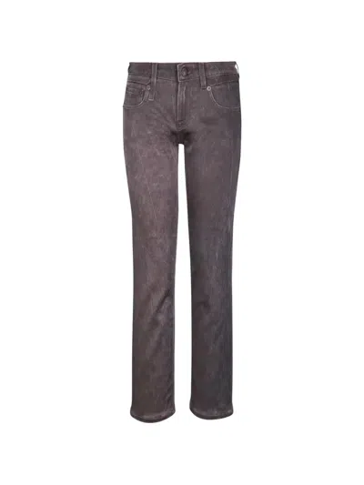 R13 Boy Straight Faded-effect Jeans In Gray