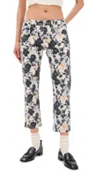 R13 Boy Straight Jeans Abstract Floral In Multi
