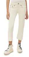 R13 Boy Straight Jeans Ecru Stretch In Ecru Stretch