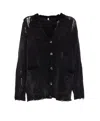 R13 Black Grunge Sweater In Black