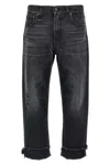 R13 Black Mid-rise Straight Boyfriend Jeans