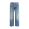 R13 Blue Tailored Drop Jeans In Blue