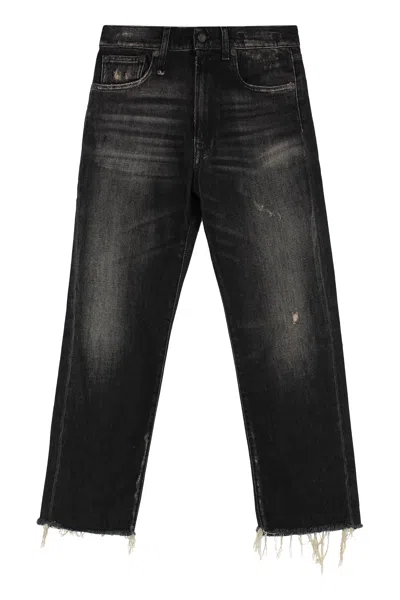 R13 Boyfriend Jeans In Black