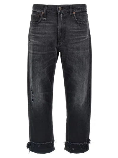 R13 Black Boyfriend Cropped Jeans