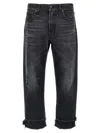 R13 Cuffed Boyfriend Jeans In Black