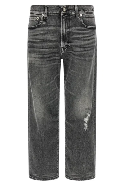 R13 Grey Boyfriend Jeans In Gray