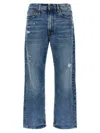 R13 Boyfriend Jeans Garnet Blue In Blue
