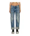 R13 Blue Boyfriend Jeans In Green