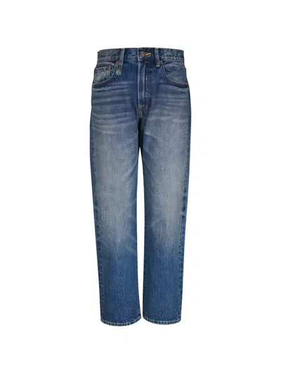 R13 Boyfriend Leo Denim Trousers In Blue