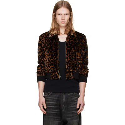 R13 ブラウン Berlin ジャケット In Brown Leopard