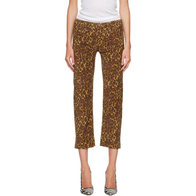 R13 Brown Boy Straight Jeans