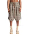 R13 Brown Checked Shorts In Multi