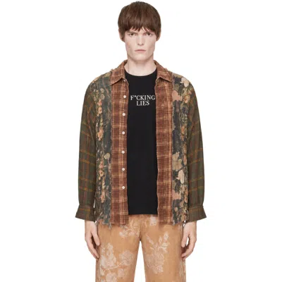 R13 Brown Drop Neck Shirt