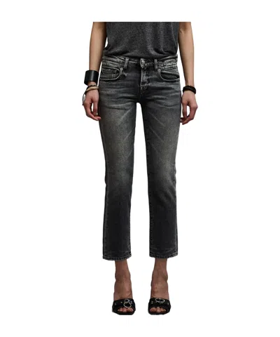 R13 Bstraight Jeans In Black