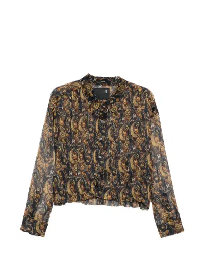 R13 Bubble Buttoned Shirt In Black