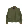 R13 Bubble Pocket Bomber Jacket In Green