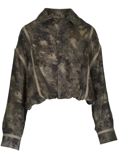 R13 Bubble Shirt In Green