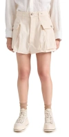 R13 BUBBLE SKORT NATURAL