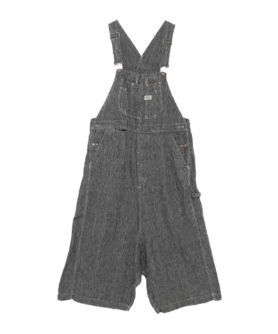 R13 Button Bib Overall In Gray
