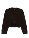 R13 Button-front Cropped Cardigan