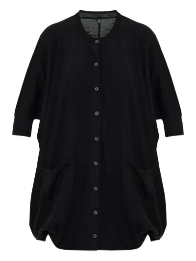 R13 Button-front Pocket Cardigan In Black