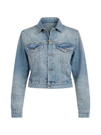 R13 Buttoned Denim Jacket In Blue