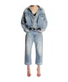 R13 Button-front Denim Jacket In Blue