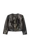 R13 Button-up Leather Jacket In Black