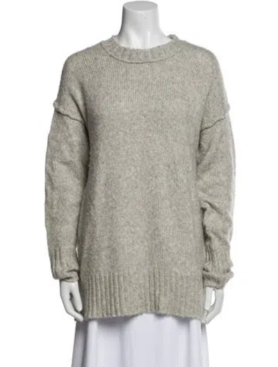 Pre-owned R13 Cable Knit Mock Neck Sweater In Gray