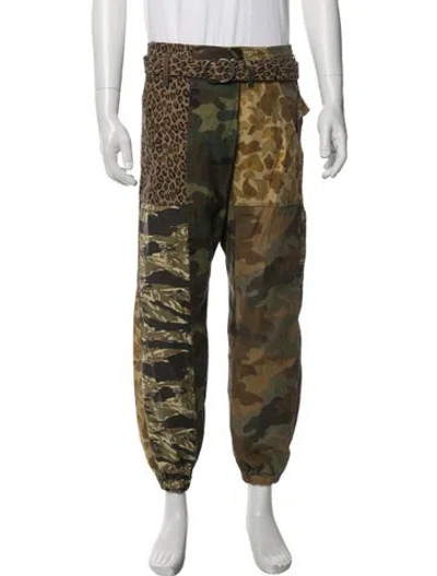 Pre-owned R13 Camouflage Print Cargo Pants In Green