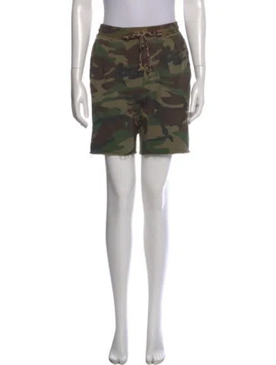Pre-owned R13 Camouflage Print Knee-length Shorts In Green