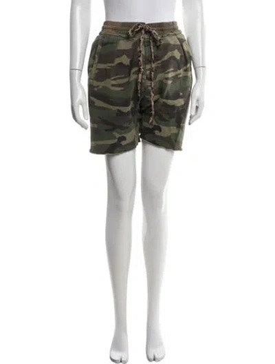 Pre-owned R13 Camouflage Print Mini Shorts In Green