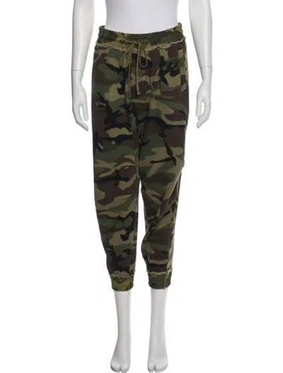 Pre-owned R13 Camouflage Print Raw-edge Trim Sweatpants In Black