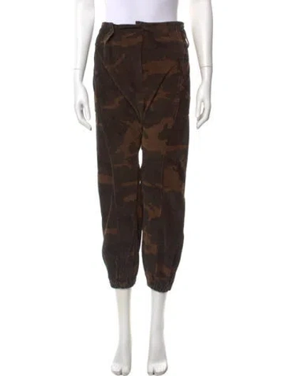 Pre-owned R13 Camouflage Print Skinny Leg Pants In Black