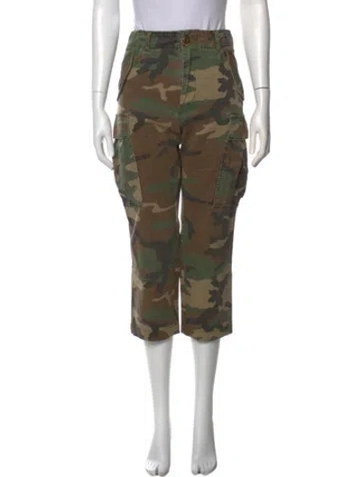 Pre-owned R13 Camouflage Print Straight Leg Pants In Brown