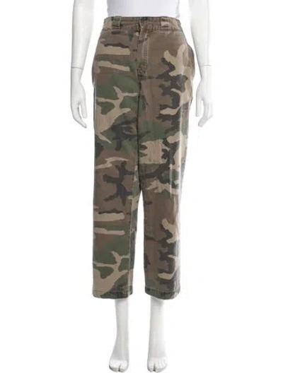 Pre-owned R13 Camouflage Print Straight Leg Pants In Brown