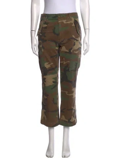 Pre-owned R13 Camouflage Print Straight Leg Pants In Brown