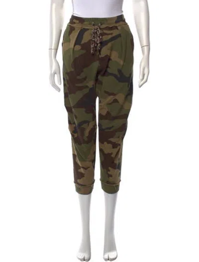 Pre-owned R13 Camouflage Print Straight Leg Pants In Brown/green