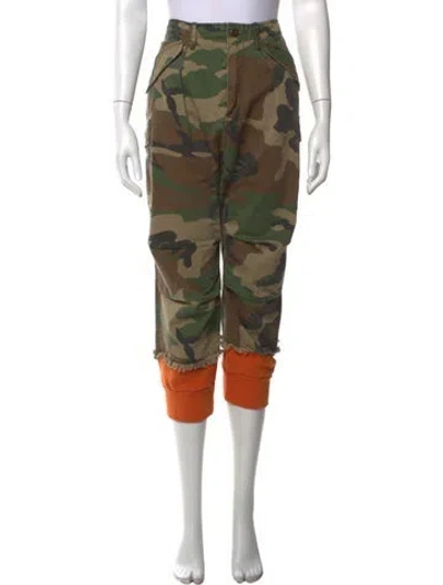Pre-owned R13 Camouflage Print Straight Leg Pants In Neutrals