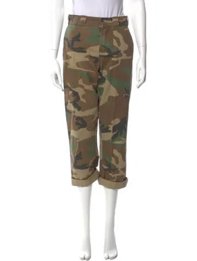 Pre-owned R13 Camouflage Print Wide Leg Pants In Green
