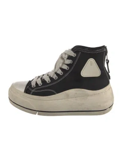 Pre-owned R13 Canvas Chunky Sneakers In Black/white