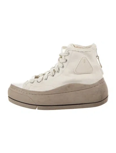 Pre-owned R13 Canvas Chunky Sneakers In Neutral