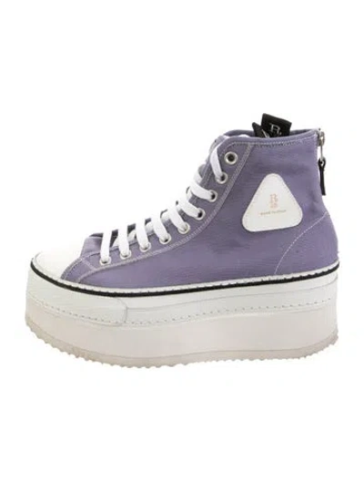 Pre-owned R13 Canvas Distressed Accents Chunky Sneakers In Purple